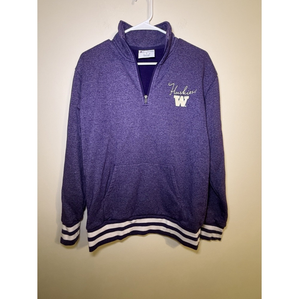 Champion University of Washington Huskies‎ Purple 1/4 Zip Size S Unisex